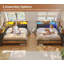 Storage Day Bed Linen Corner Bed with LED Light & Charging Station No Mattress-1336292976-1336292991