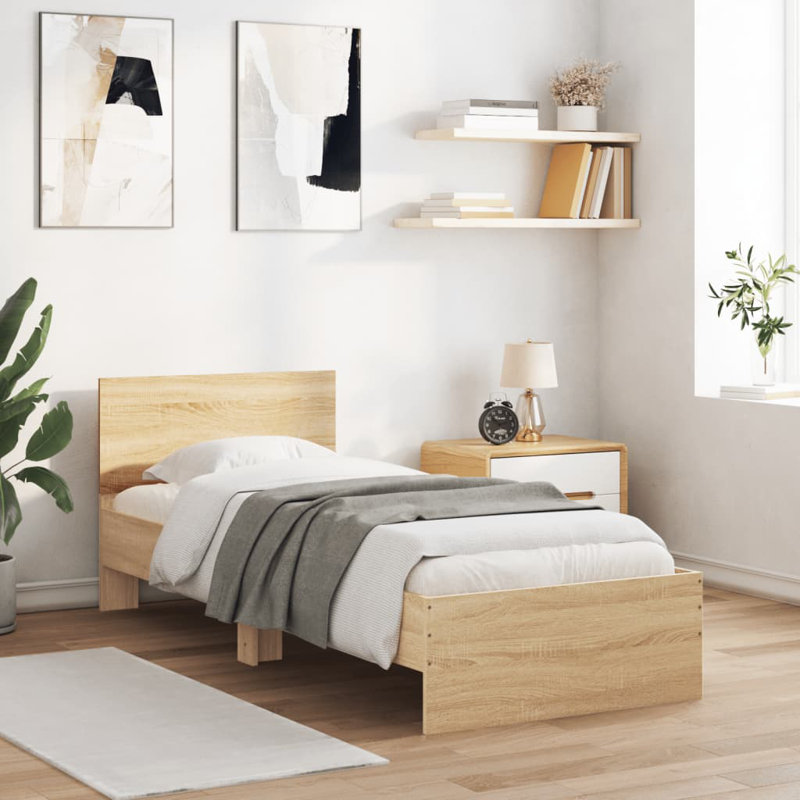 EU Single - 90 x 200 cm Bed, Sonoma Oak