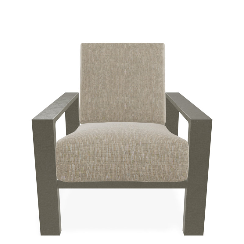 Chaise avec accoudoirs à coussin profond Larssen, Dune Grasscloth, Tempête