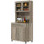 Buffet de cuisine avec huche et portes vitrées Modern Kitchen Pantry