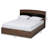 Marineta Platform Storage, Queen Bed, Dark Brown, 39.37'' H X 64.17'' W X 88.15'' L