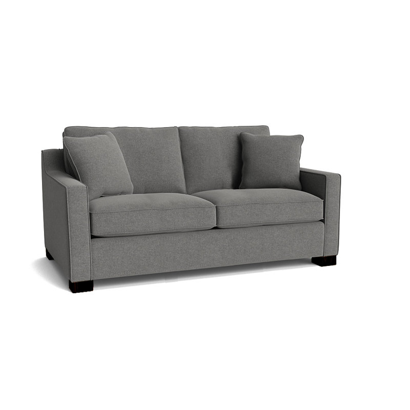 Aceyon Upholstered 71'' Sofa, Espresso, Bennett Charcoal Performance