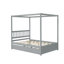 Lit double avec lit gigogne simple, gris-981526912