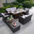 Frederica 7 - Person Patio Conversation Set with Cushions-591521465-591521468
