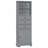 Gray Tall Storage Cabinet With 3 Drawers And Adjustable Shelves For Bathroom, Study, Office And Interior, MDF Board With Painted Finish-1815587207