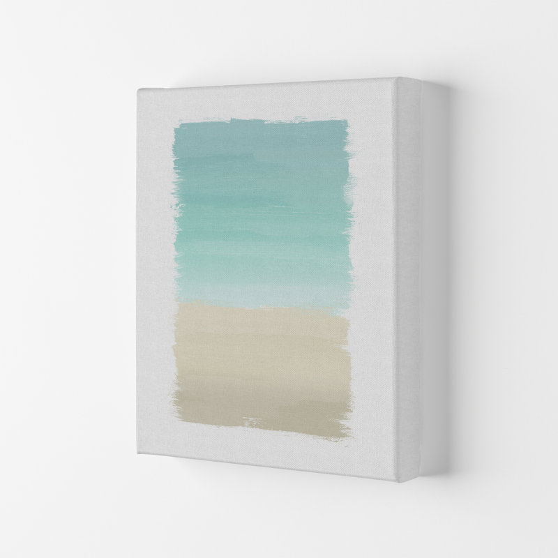 Turquoise Abstract - Print, 84.1cm H x 59.4cm W x 4cm D, Wrapped Canvas