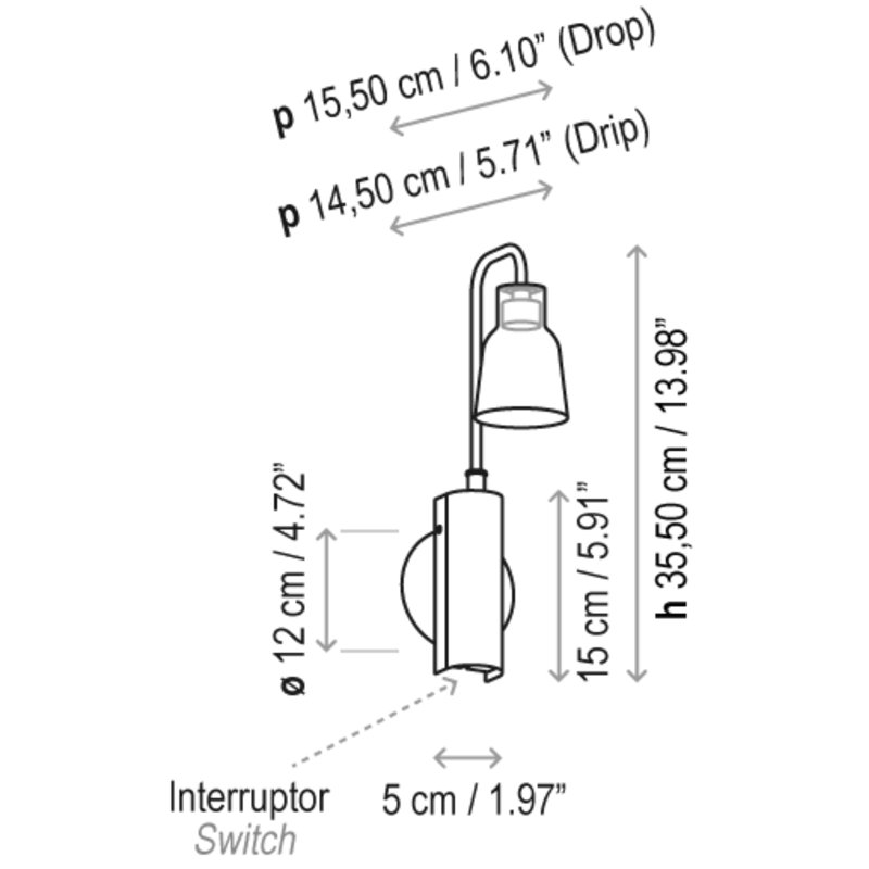 1 - Light LED Wallchiere
