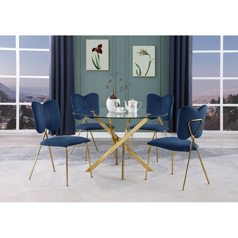 Ensemble repas pour 4 personnes, Bleu marine