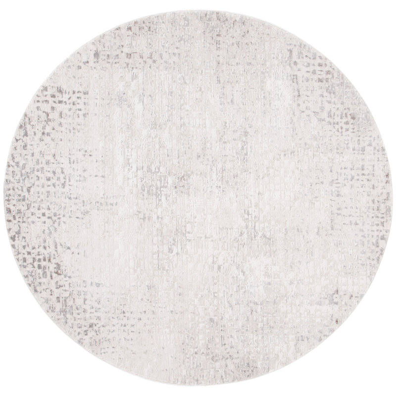 Anayancy Performance Abstract Rug, Round 6'7"