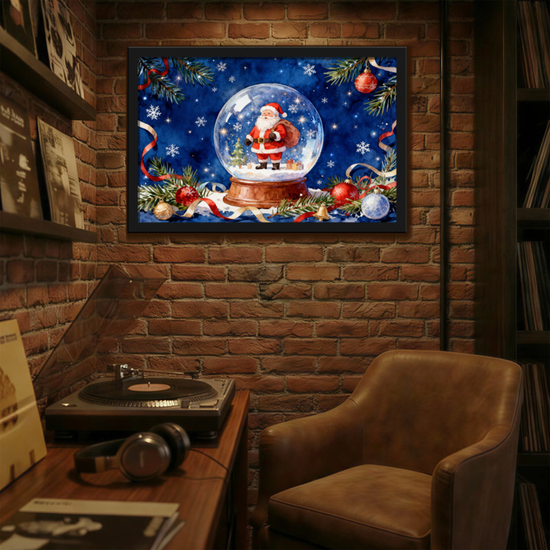 Boule de Noël avec boule de neige et décorations de Noël, H 24 po x l 36 po