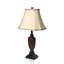 Ensemble de lampe de table Alcott Beaded Accent de 27 po avec abat-jour cloche souple au fini rouge brossé