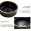 Lavabo de salle de bain noir en céramique durable, conception de vasque moderne, idéal pour les espaces compacts