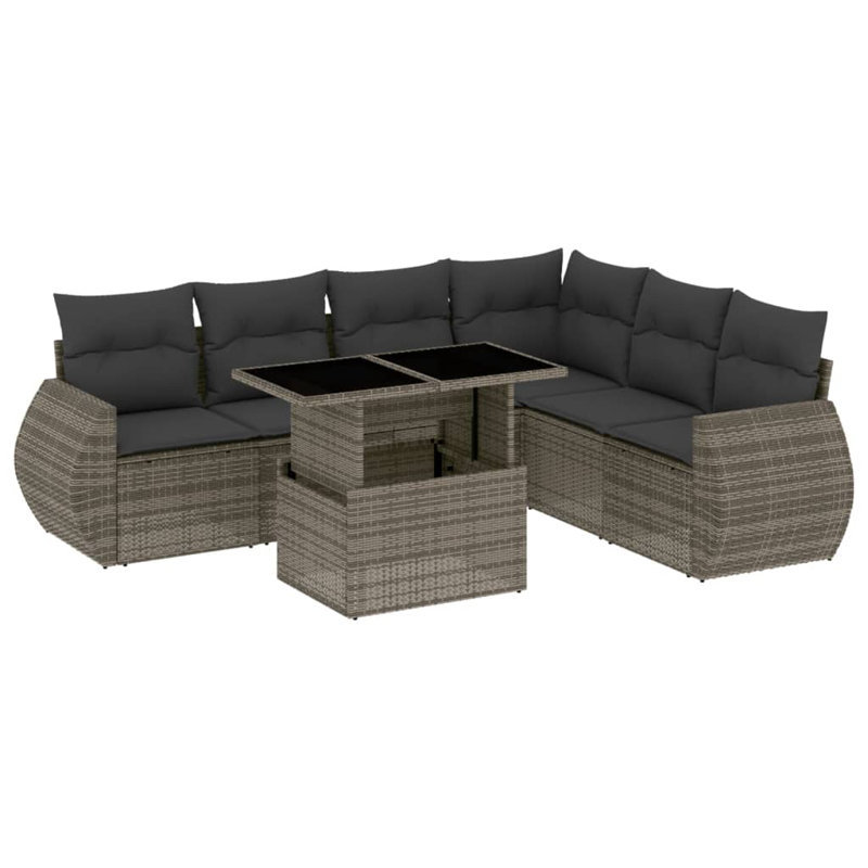 Vidaxl Garden Sofa Set Grey