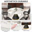 Table de salle à manger moderne ronde noire pouvant accueillir de 6 à 8 personnes-926239772