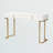 Degennaro Metal Base Console Table in White & Gold, 29.52'' H X 47.20'' W X 15.74'' D