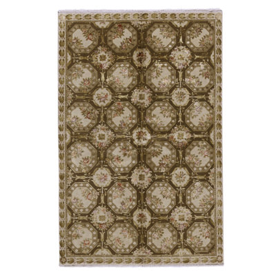 Tapis rectangulaire noué à la main