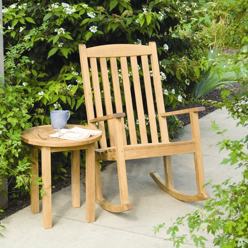 Brittany Teak Outdoor Rocking Armchair
