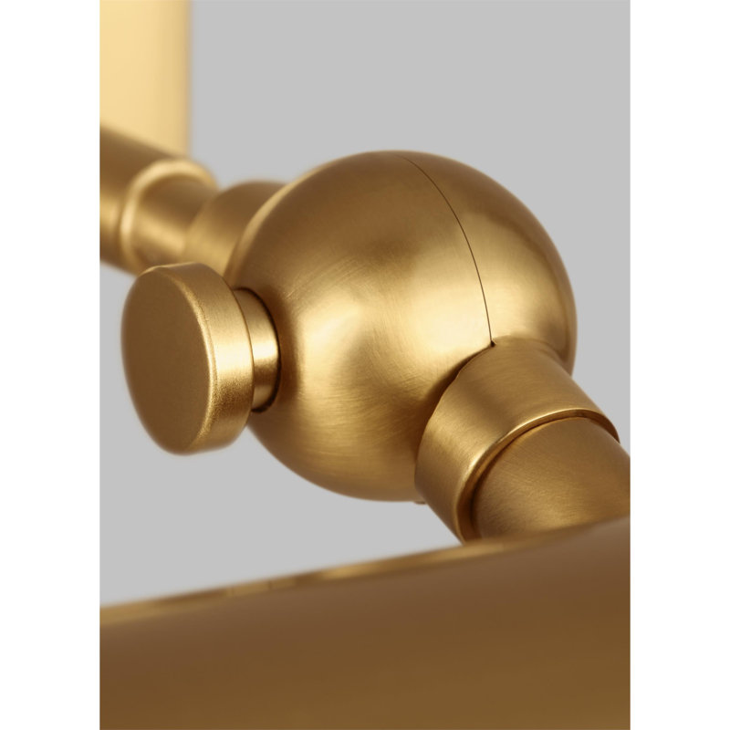 Mendee Dimmable Wall Mounted Picture Light, 2.5" H x 10" W x 10.3" D, Burnished Brass