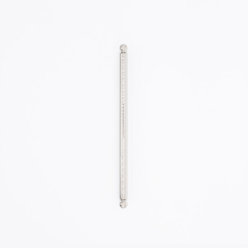 Knurled Appliance Pull, 12", Polished Nickel