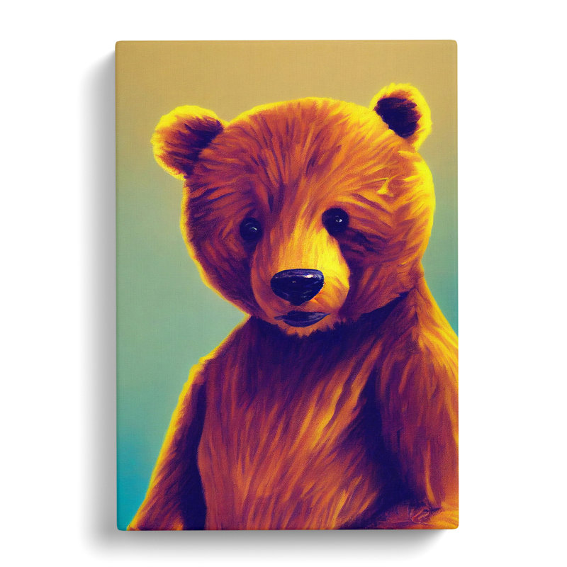 Teddy Bear Scandinavian - Wrapped Canvas, 60cm H x 40cm W x 3cm D