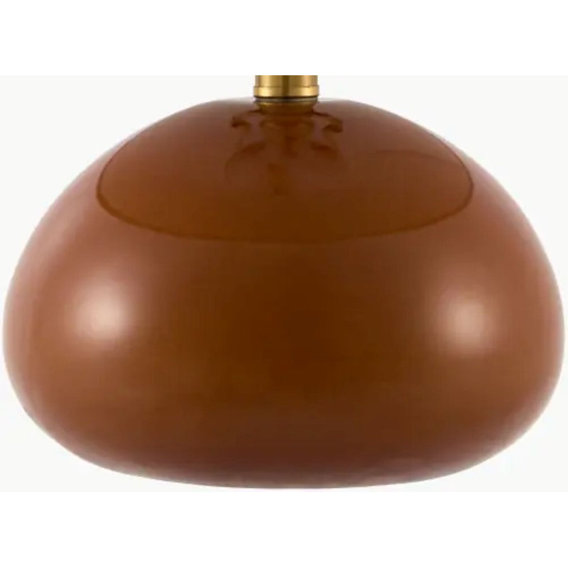 Lampe de table Yaitza, Brown, Linen Scalloped