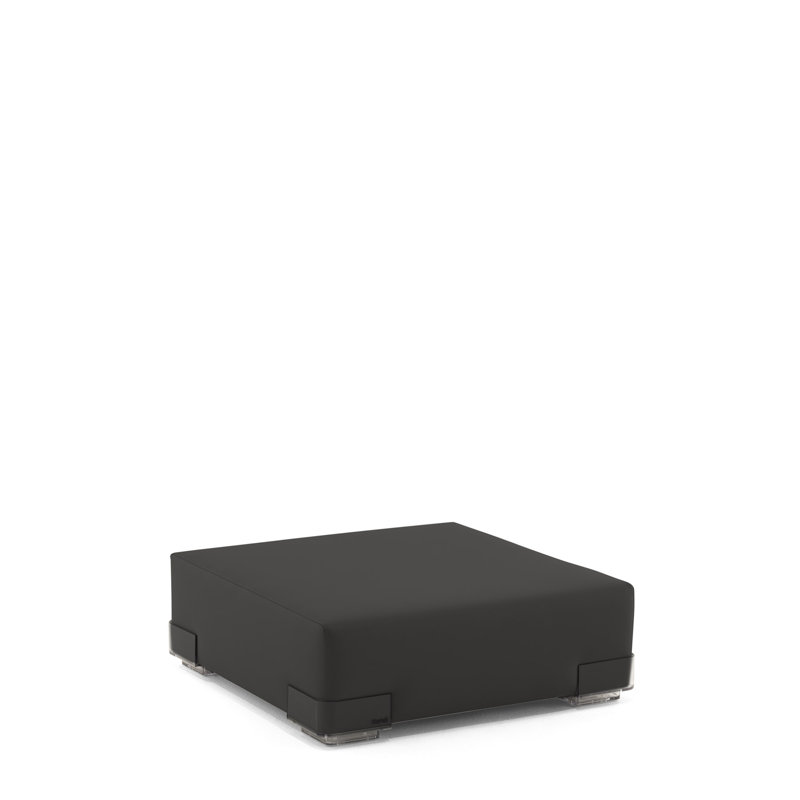 Plastics Tech Square Ottoman, Black