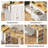 80.63" Extendable Kitchen Island With Power Outlet, 2 Storage Drawers, Open Shelves-129517313