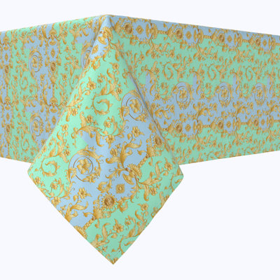 Rectangular Tablecloth, 100% Cotton, Floral 169