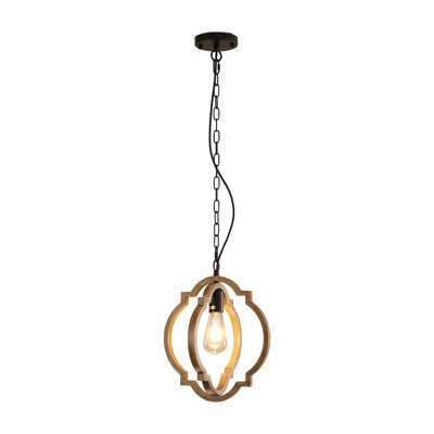 12.62" 1 - Light Lantern Geometric Chandelier