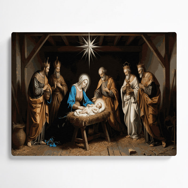 Art mural en métal de Noël crèches de Noël, H 24 po x l 36 po