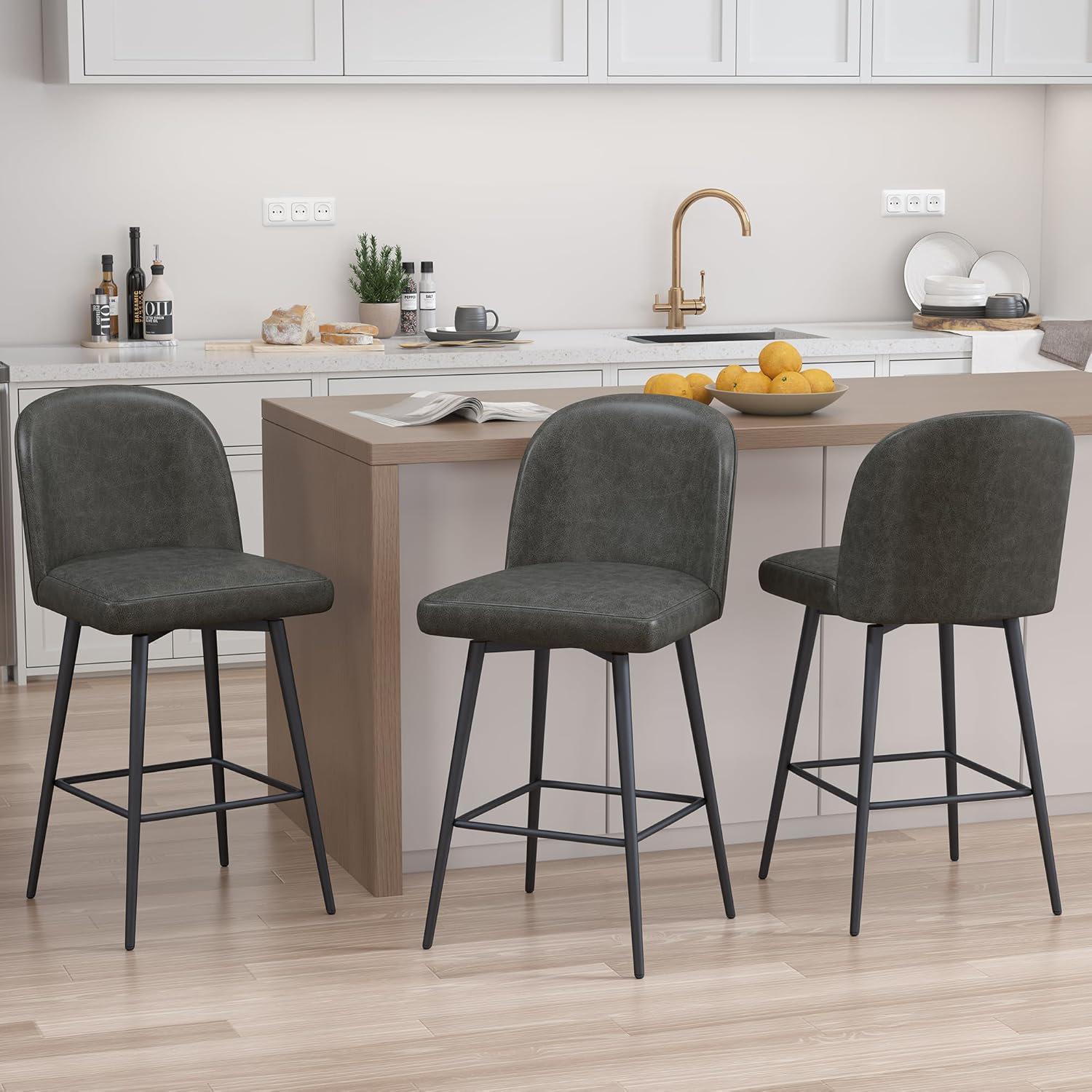 Swivel Bar Chairs Set Of Kitchen Bar Stools Counter Stools Swivel