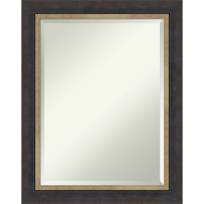 Earnice Solid Wood Rectangle Wall Mirror