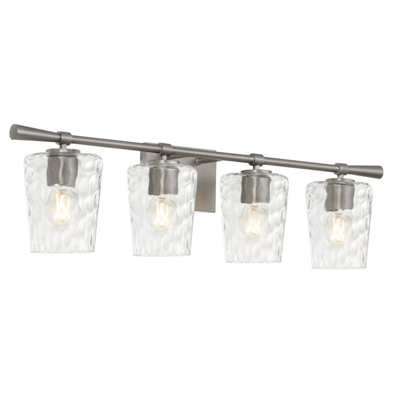 Éclairage pour salle de bain 4 lumières Bodan, Satin Nickel