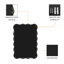 Miroir rectangulaire en bois massif rectangulaire noir ondulé de 40 po x 28 po pour la salle de bain, la chambre à coucher, le salon, la salle à manger, le vestiaire et le vestibule-1029297882