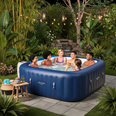 SaluSpa Hawaii Energy-Smart AirJet 4-6 Person Inflatable Hot Tub w/ App-Control