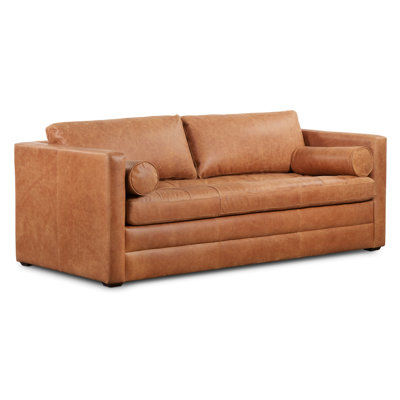 Bismarck 82" Genuine Leather Sofa Bed