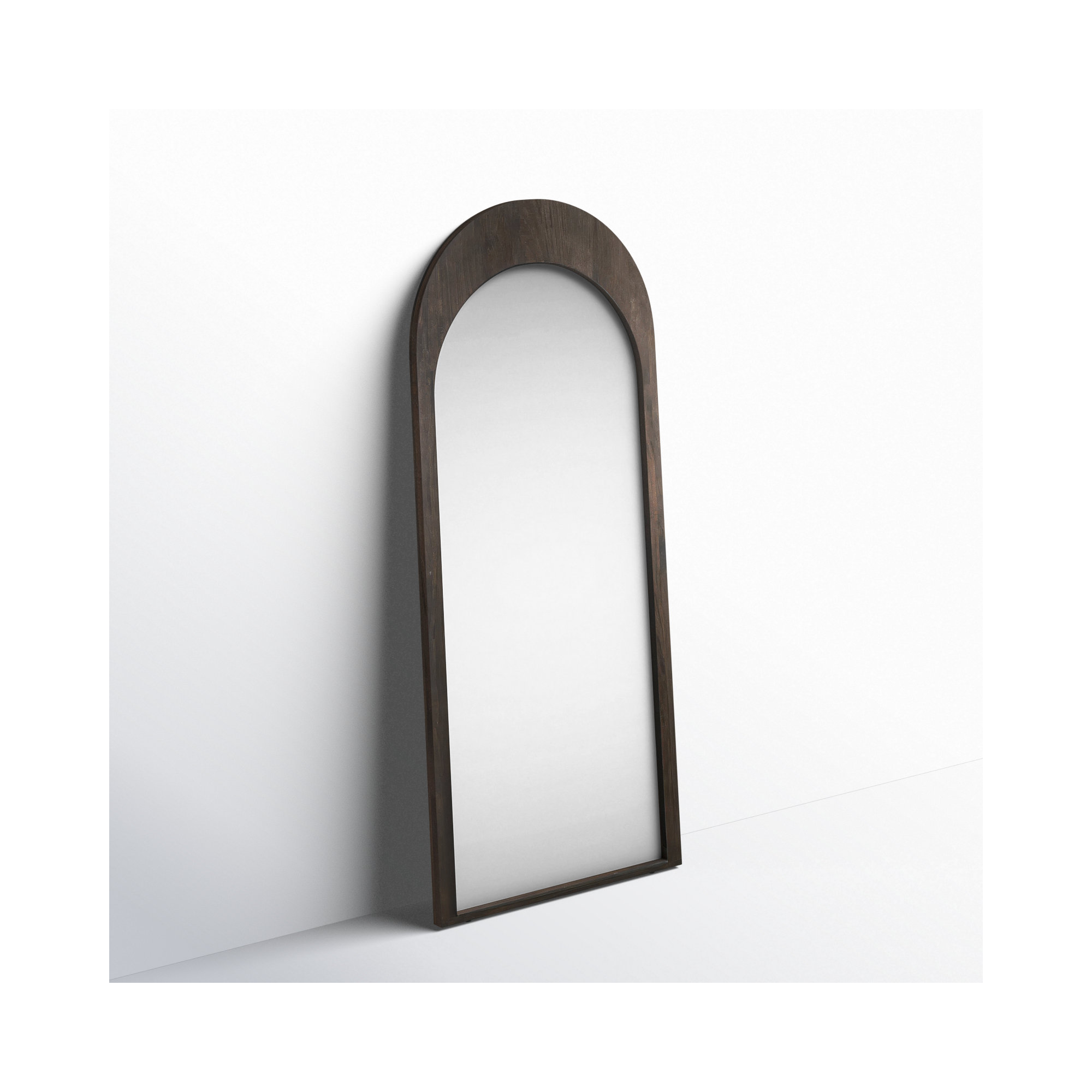 Vixe Solid Wood Mirror, Dark Brown, 72" x 30"