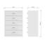 Brendle 5 Drawer Chest Of Drawers: 70cm Wide - High Gloss Front with Chrome Handles, Scratch Resistant.-39703013
