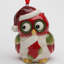 Figurine suspendue chouette tenant un bas