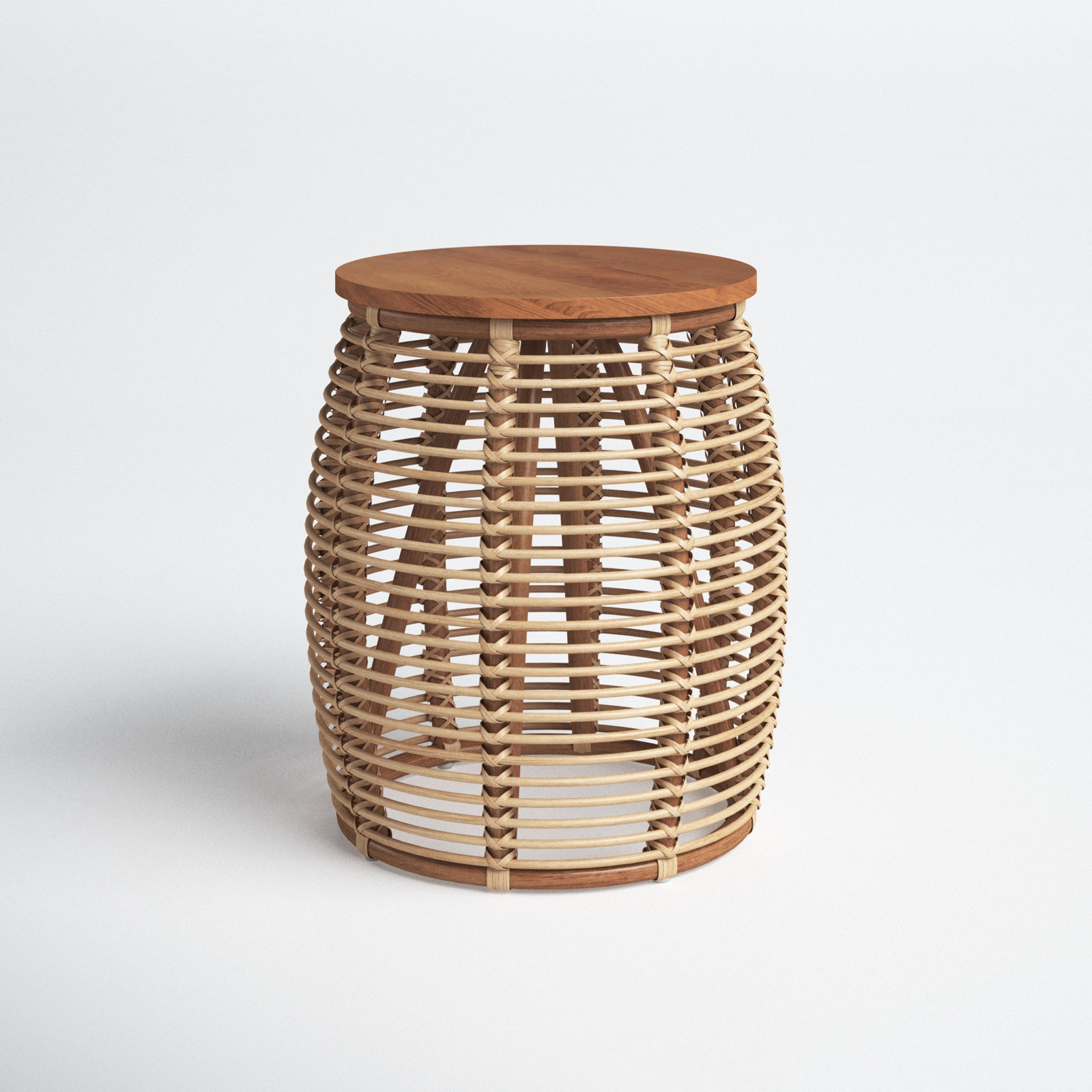 Kiyana Solid Wood End Table, Natural