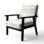 Chaise d'appoint abstraite avec accoudoirs bruns neutres-971613831