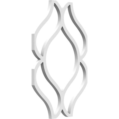 Villarreal Decorative Fretwork Wall Panels, Extra Small, 7 3/8"W x 11"H x 3/8"T, Architectural Grade PVC
