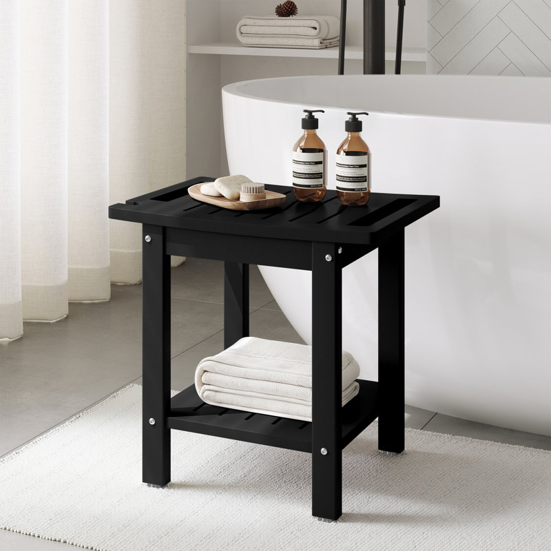 Poly Shower Bench, Black