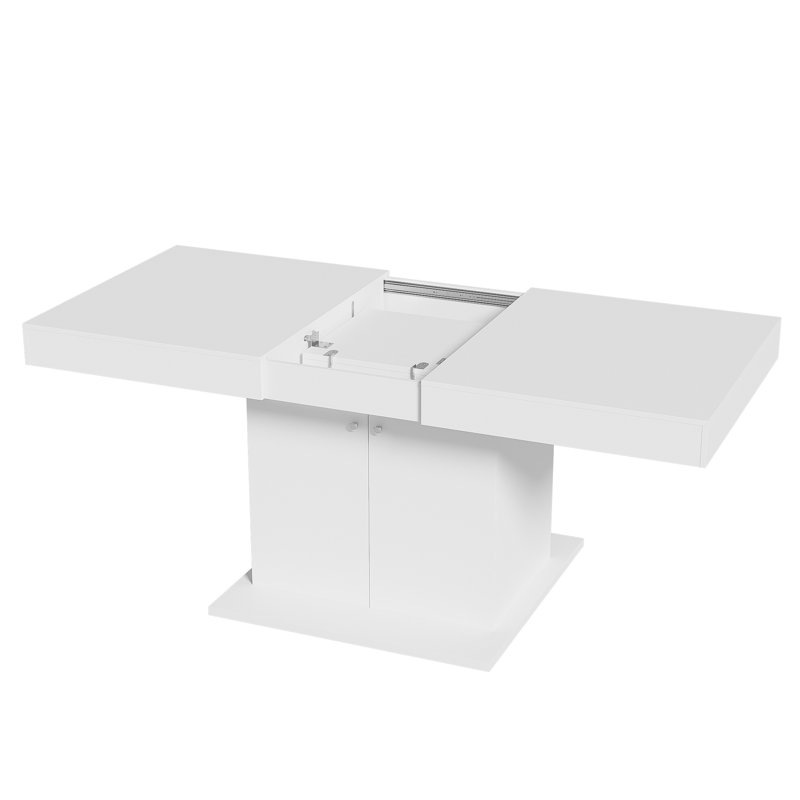 Balyeet Extendable Dining Table, White