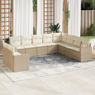 Ensemble de canapé de jardin Vidaxl beige