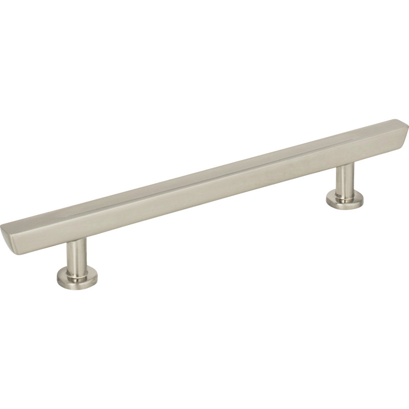 Thin Square Bar Pull, Brushed Nickel,  5 1/16"