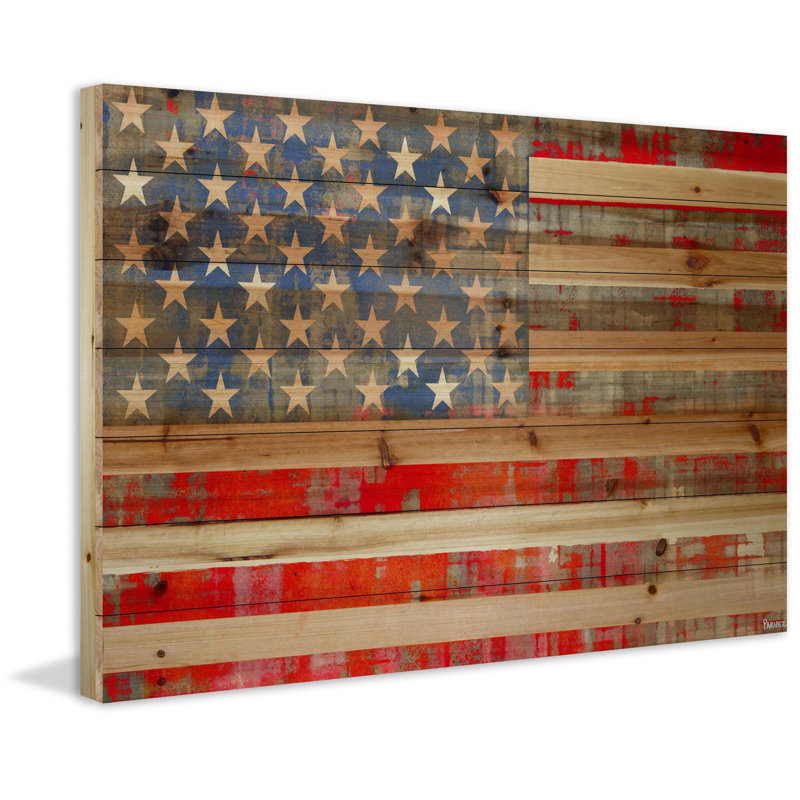 «American Dream» par Parvez Taj - impression sur bois, H 30 po x l 60 po