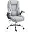 Bureau ajustable en velours gris (100 polyester) avec siège pivotant et revêtement en velours, 10,9 po