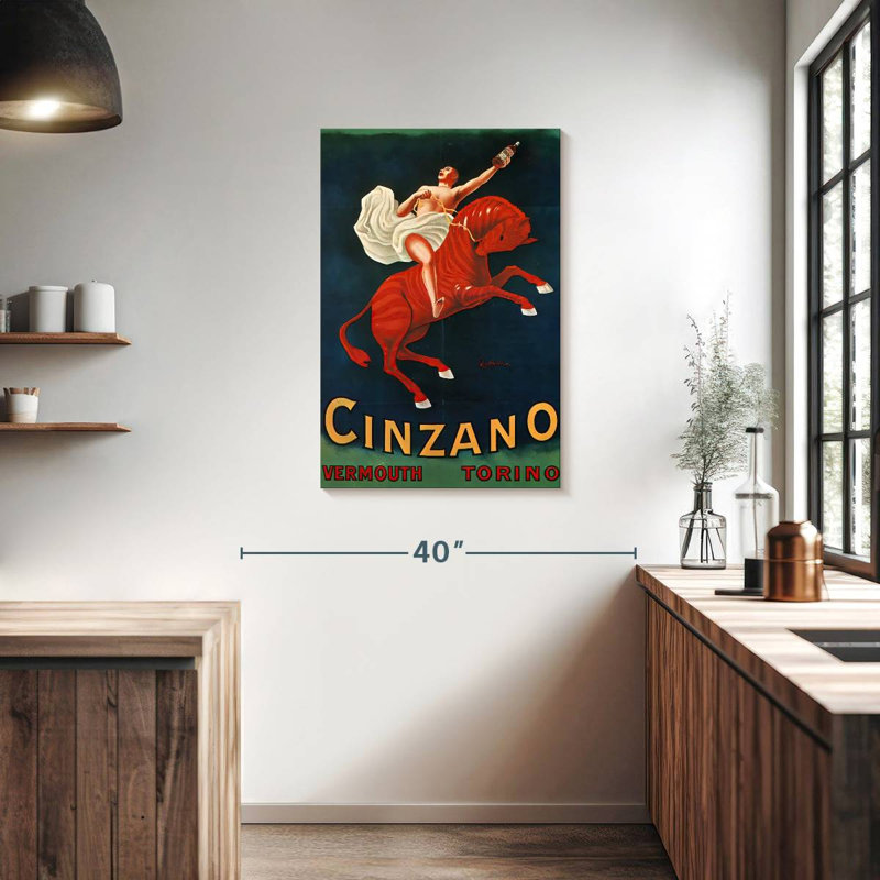 Tergel Vermouth Cinzano, H 36 po x l 24 po