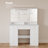 Bara 43.3" W 9 Drawers 3-Mirror Makeup Vanity With Lights